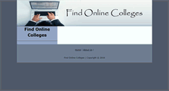 Desktop Screenshot of findonlinecolleges.com