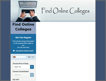 Tablet Screenshot of findonlinecolleges.com